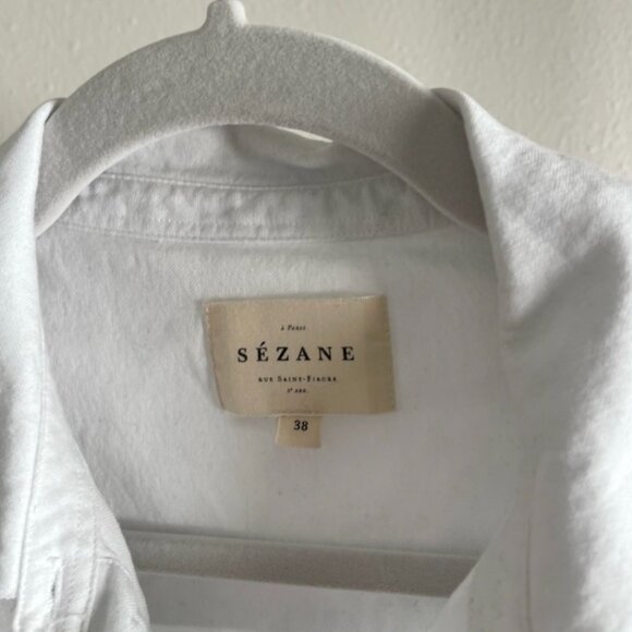 Sezane Tomboy White Shirts, Size 38 / US 6 - Picture 4 of 9